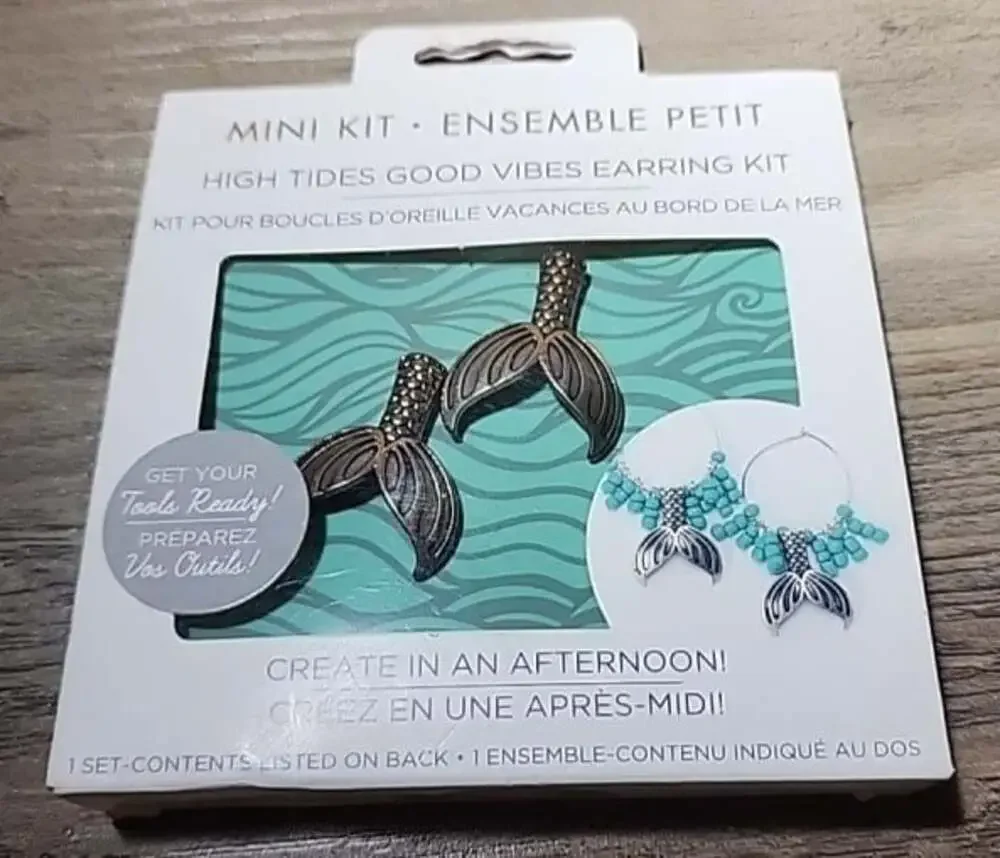 Mermaid Tail Tides Good Vibes DIY Earring Kit Mermaid Tail Horizon Group USA